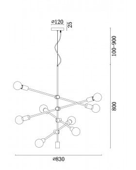 Подвесной светильник Freya FR5043PL-08BS-foto2