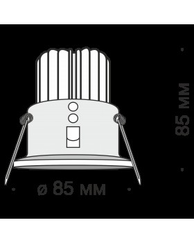 Встраиваемый светильник Technical DL034-2-L12B-foto4