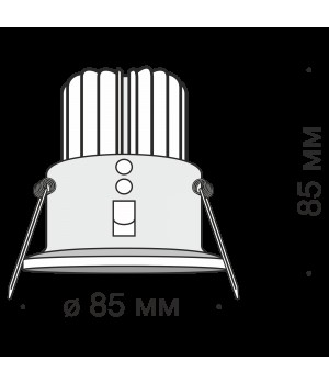 Встраиваемый светильник Technical DL034-2-L12B-foto4