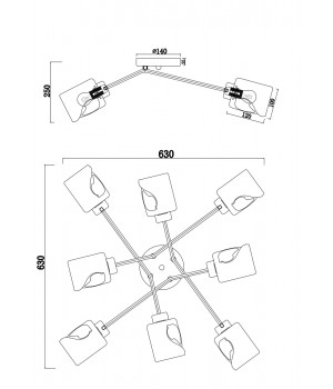 Потолочный светильник Freya FR5095CL-08G-foto2