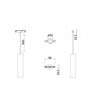Трековый подвесной светильник Technical TR016-2-12W4K-W-foto2
