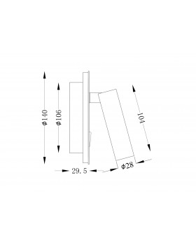 Настенный светильник (бра) Technical C176-WL-01-6W-MG-foto3