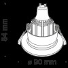 Встраиваемый светильник Technical DL041-01B