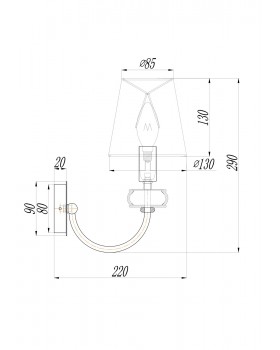 Настенный светильник (бра) Maytoni ARM006WL-01G-foto4