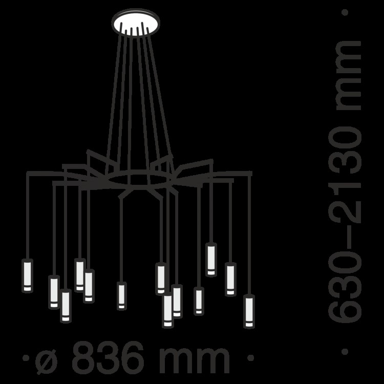 Подвесной светильник Maytoni MOD035PL-12B