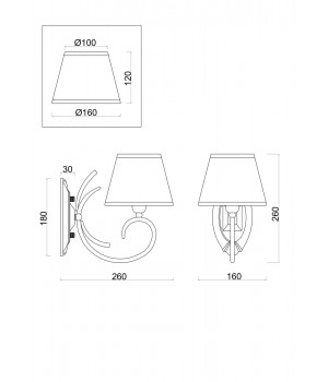 Настенный светильник (бра) Freya FR2013WL-01G-foto2