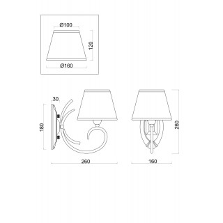 Настенный светильник (бра) Freya FR2013WL-01G-foto2