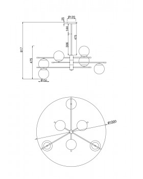 Подвесной светильник Maytoni MOD048PL-06G-foto4
