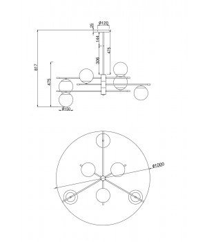 Подвесной светильник Maytoni MOD048PL-06G-foto4