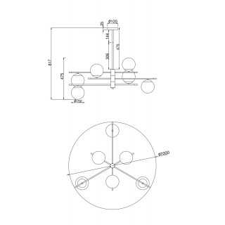 Подвесной светильник Maytoni MOD048PL-06G-foto4