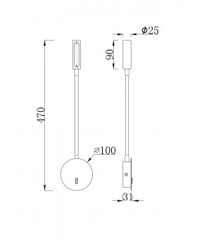 Настенный светильник (бра) Technical C035WL-L3B3K-foto2