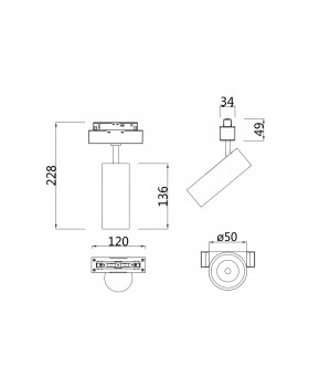 Трековый светильник Technical TR019-2-10W3K-W-foto2