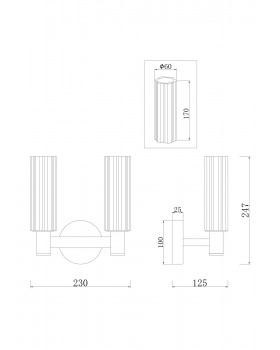 Настенный светильник (бра) Freya FR5167WL-02BS-foto6