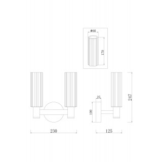 Настенный светильник (бра) Freya FR5167WL-02BS-foto6