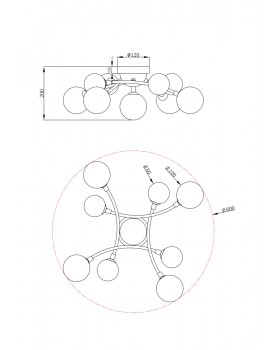 Потолочный светильник Freya FR5116CL-09BS-foto3