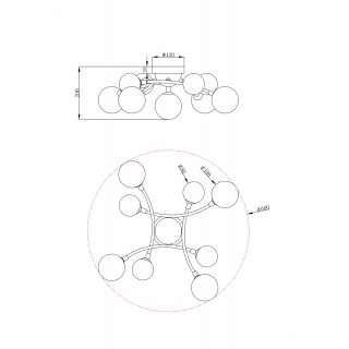 Потолочный светильник Freya FR5116CL-09BS-foto3