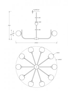 Подвесной светильник Maytoni MOD109PL-10BS-foto2