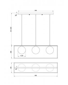 Подвесной светильник Freya FR5113PL-03G-foto2