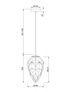 Подвесной светильник Maytoni P052PL-01GR-foto2