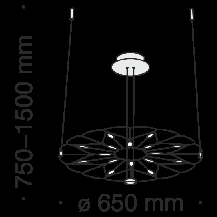 Подвесной светильник Maytoni MOD037PL-L16B