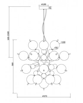 Подвесной светильник Maytoni MOD133PL-06BS-foto2
