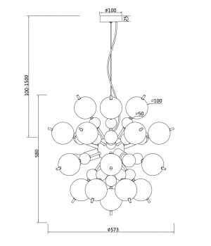 Подвесной светильник Maytoni MOD133PL-06BS-foto2