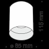 Потолочный светильник Technical C014CL-01B