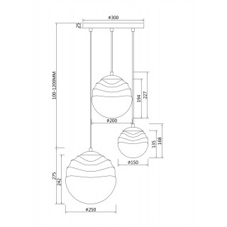Подвесной светильник Maytoni P074PL-03BS-foto3