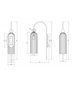 Настенный светильник (бра) Maytoni MOD302WL-01GR-foto4