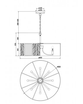 Подвесной светильник Maytoni MOD028PL-08CH-foto2