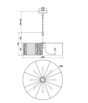 Подвесной светильник Maytoni MOD028PL-08CH-foto2
