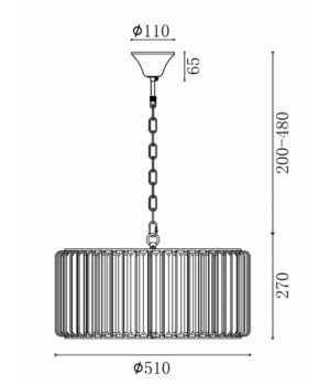 Подвесной светильник Freya FR1005PL-05G-foto3