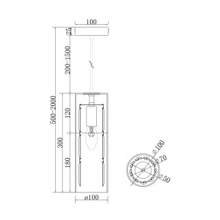 Подвесной светильник Maytoni MOD313PL-01CH-foto4
