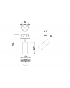 Трековый светильник Technical TR019-2-7W4K-B-foto6