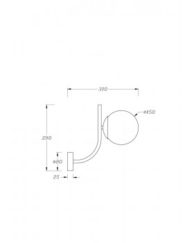 Настенный светильник (бра) Maytoni MOD109WL-01BS-foto2