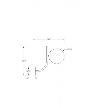 Настенный светильник (бра) Maytoni MOD109WL-01BS-foto2