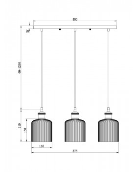 Подвесной светильник Freya FR9001PL-03GB-foto5