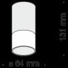 Потолочный светильник Technical C007CW-01W