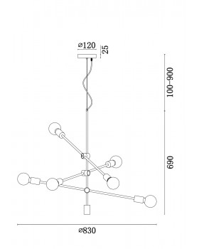Подвесной светильник Freya FR5043PL-06BS-foto2