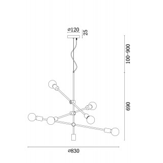 Подвесной светильник Freya FR5043PL-06BS-foto2