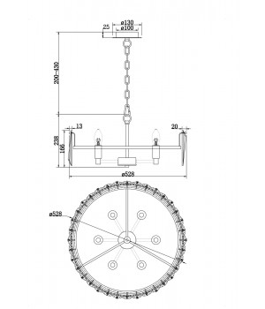 Подвесной светильник Maytoni MOD043PL-06CH-foto3