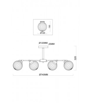 Люстра Freya FR5041PL-06BS-foto2