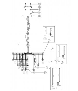 Подвесной светильник Maytoni MOD091PL-05G-foto4