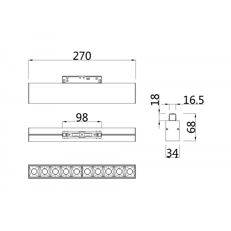 Трековый светильник Technical TR015-2-20W4K-B