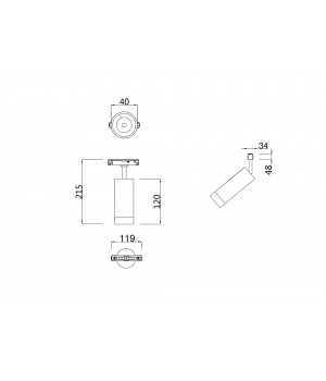 Трековый светильник Technical TR019-2-7W3K-W-foto2