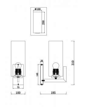 Настенный светильник (бра) Maytoni MOD089WL-01BS-foto5