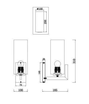 Настенный светильник (бра) Maytoni MOD089WL-01BS-foto5