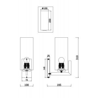 Настенный светильник (бра) Maytoni MOD089WL-01BS-foto5