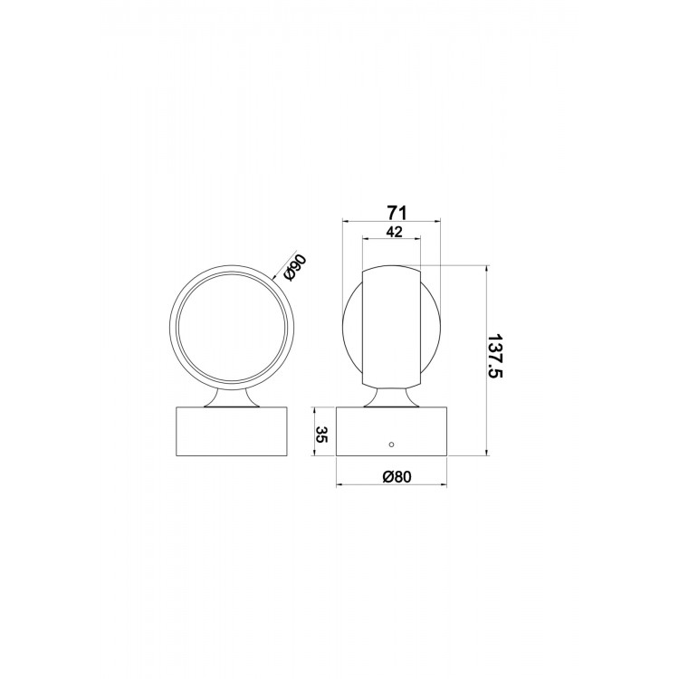 Настенный светильник (бра) Technical MOD072WL-L8W3K