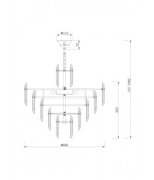 Подвесной светильник Maytoni DIA200PL-08G-foto6